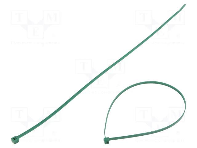 Cable tie; L: 390mm; W: 4.7mm; green; polyamide; 335N; Ømax: 110mm HELLERMANNTYTON T80L-PA66-GN