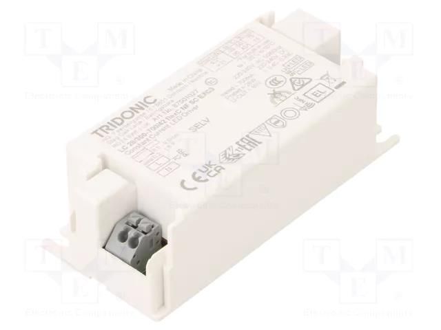Power supply: switching; LED; 28W; 7.5÷42VDC; 300÷700mA; IP20; LC TRIDONIC 87501027