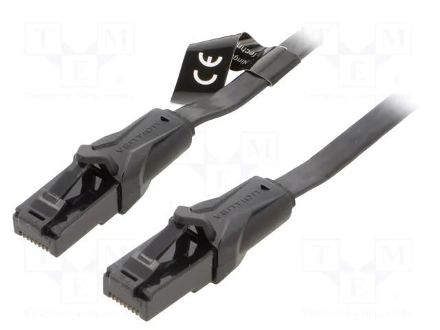 Patch cord; RJ45 plug,both sides; U/UTP; 6; Cu; PVC; black; 1.5m VENTION IBABG
