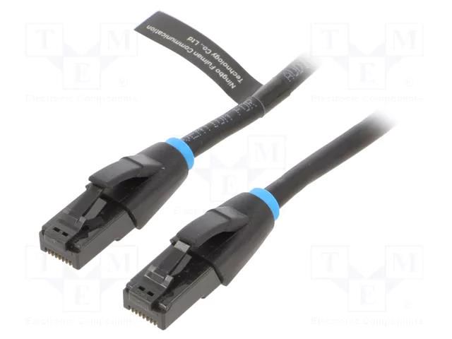 Patch cord; RJ45 plug,both sides; U/UTP; 6; OFC; PVC; black; 40m VENTION IBKBV