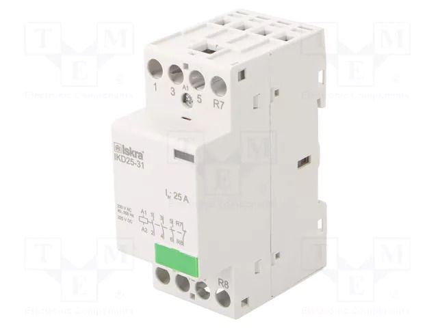 Contactor: 4-pole installation; 25A; 230VAC,220VDC; NC + NO x3 ISKRA IKD25-31/230V