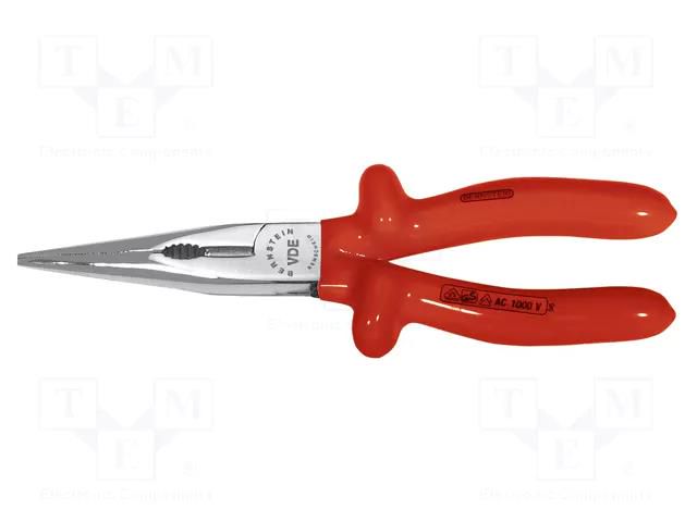 Pliers; insulated,universal,elongated; 205mm BERNSTEIN BRN-13-207-VDE