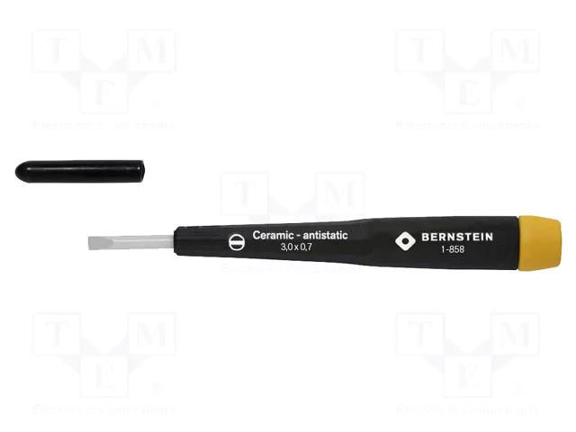 Ceramic trimmer; Blade length: 20mm; Overall len: 100mm; Bit: slot BERNSTEIN BRN-1-858