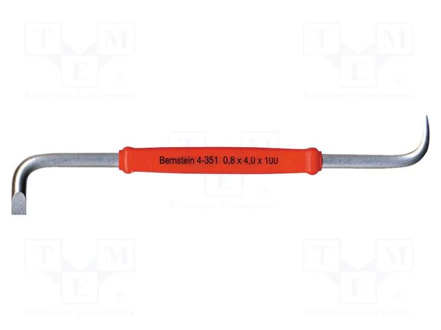 Screwdriver; double-sided; slot; 4x0.8mm; Overall len: 100mm BERNSTEIN BRN-4-351