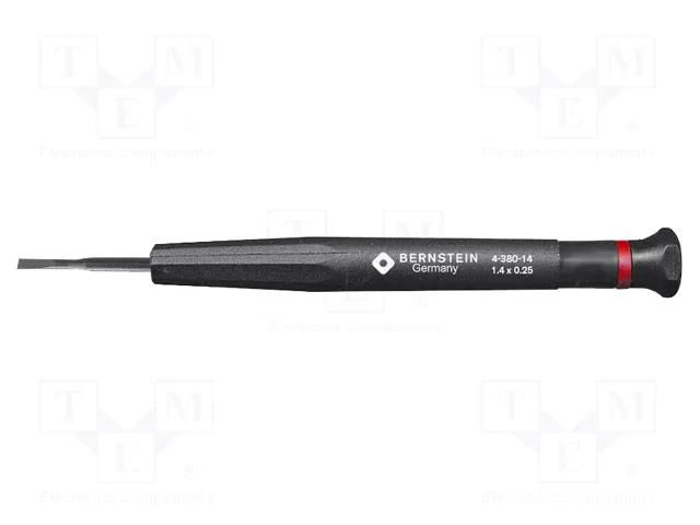 Screwdriver; precision; slot; 1.4x0.25mm; Blade length: 17mm BERNSTEIN BRN-4-380-14