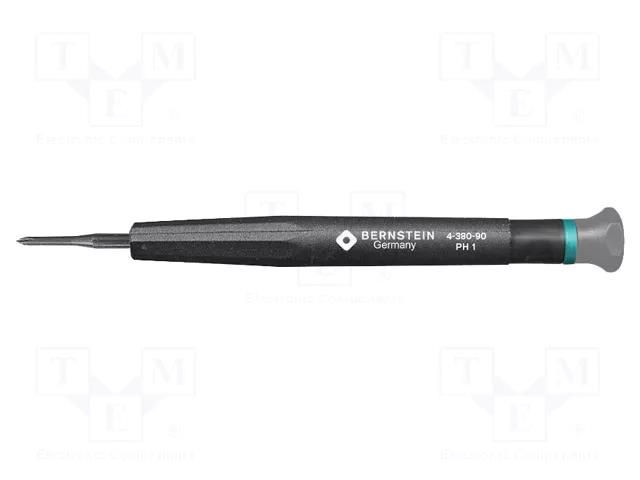 Screwdriver; precision; Phillips; PH1; Blade length: 17mm BERNSTEIN BRN-4-380-90