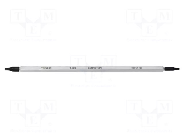 Interchangeable blade; double-sided; Torx®; TX05,TX06; 120mm BERNSTEIN BRN-4-921