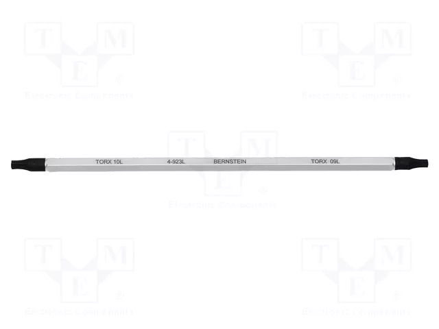 Interchangeable blade; double-sided; Torx®; TX09,TX10; 120mm BERNSTEIN BRN-4-923-L