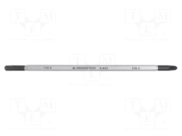 Interchangeable blade; double-sided; Tri-Wing®; FW0; TW0; 120mm BERNSTEIN BRN-4-932