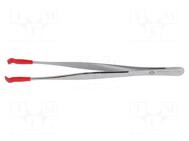 Tweezers; 145mm; Blade tip shape: round; universal BERNSTEIN BRN-5-007-5