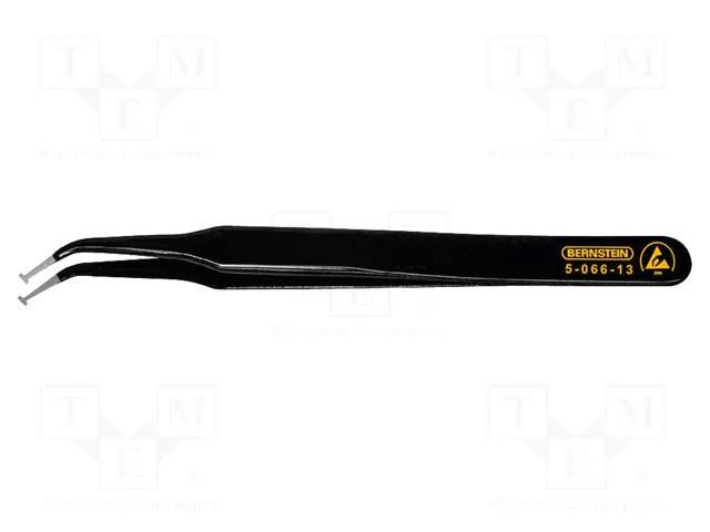 Tweezers; Blade tip shape: trapezoidal; Tweezers len: 120mm; ESD BERNSTEIN BRN-5-066-13