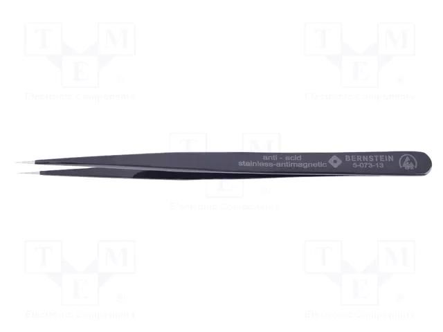 Tweezers; Blade tip shape: sharp; Tweezers len: 140mm; ESD BERNSTEIN BRN-5-073-13