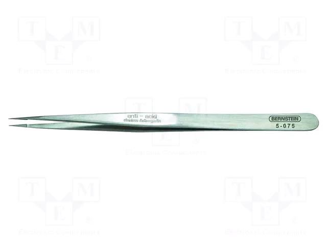 Tweezers; 140mm; Blade tip shape: sharp; universal BERNSTEIN BRN-5-075