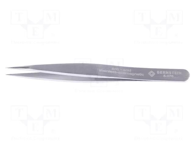 Tweezers; 120mm; Blade tip shape: sharp; universal BERNSTEIN BRN-5-076