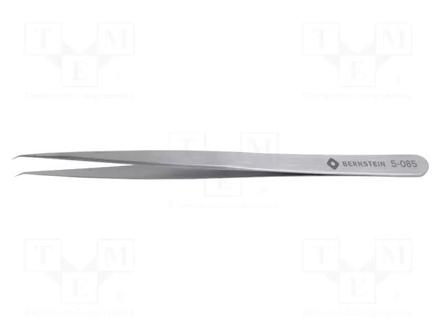 Tweezers; 140mm; Blades: curved; Blade tip shape: sharp; universal BERNSTEIN BRN-5-085