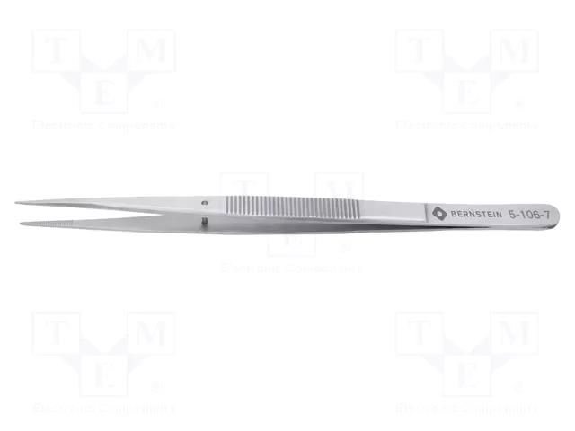 Tweezers; 155mm; Blade tip shape: flat,rounded; universal BERNSTEIN BRN-5-106-7