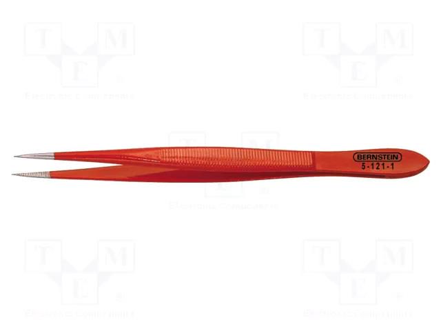 Tweezers; 120mm; Blade tip shape: sharp; universal; tips serrated BERNSTEIN BRN-5-121-1