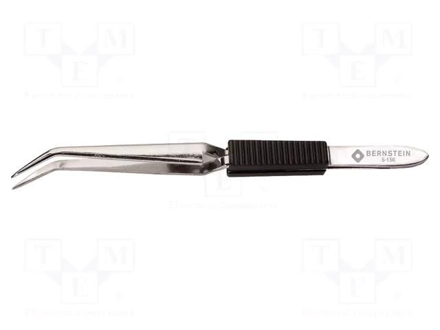 Tweezers; 160mm; Blades: curved; Blade tip shape: sharp; universal BERNSTEIN BRN-5-156