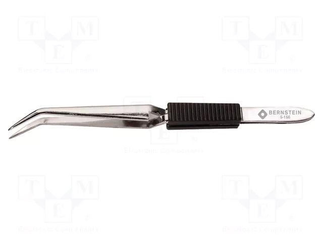 Tweezers; 160mm; Blades: curved; Blade tip shape: sharp; universal BERNSTEIN BRN-5-156
