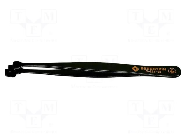 Tweezers; Tweezers len: 130mm; positioning components,SMD; ESD BERNSTEIN BRN-5-421-13