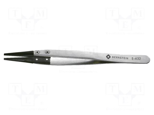 Tweezers; replaceable tips; Blade tip shape: flat; ESD BERNSTEIN BRN-5-432