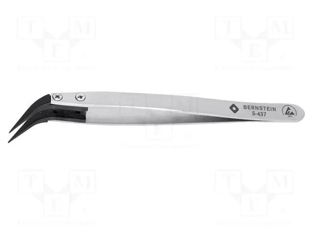 Tweezers; replaceable tips; Blade tip shape: sharp; ESD BERNSTEIN BRN-5-437