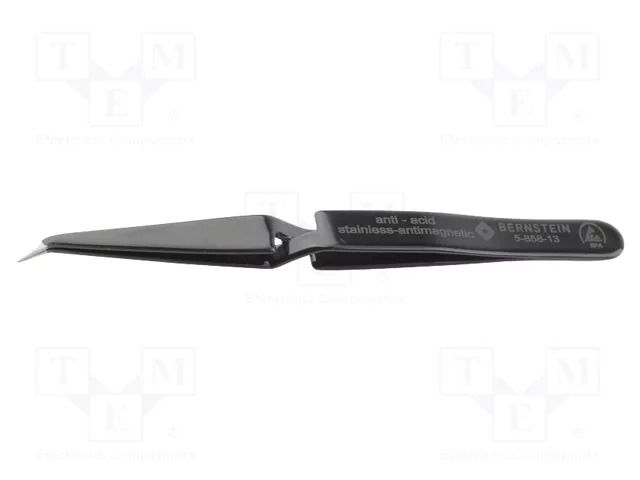 Tweezers; Blade tip shape: sharp; Tweezers len: 125mm; ESD BERNSTEIN BRN-5-858-13