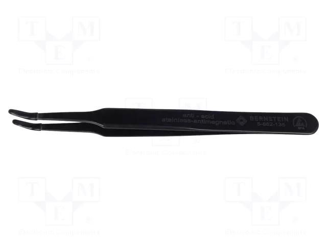Tweezers; Blade tip shape: flat,rounded; Tweezers len: 125mm BERNSTEIN BRN-5-862-135