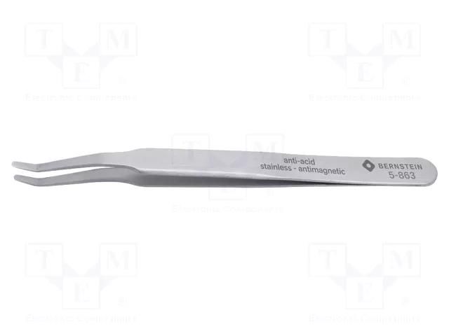 Tweezers; 125mm; Blades: curved,narrowed; universal BERNSTEIN BRN-5-863