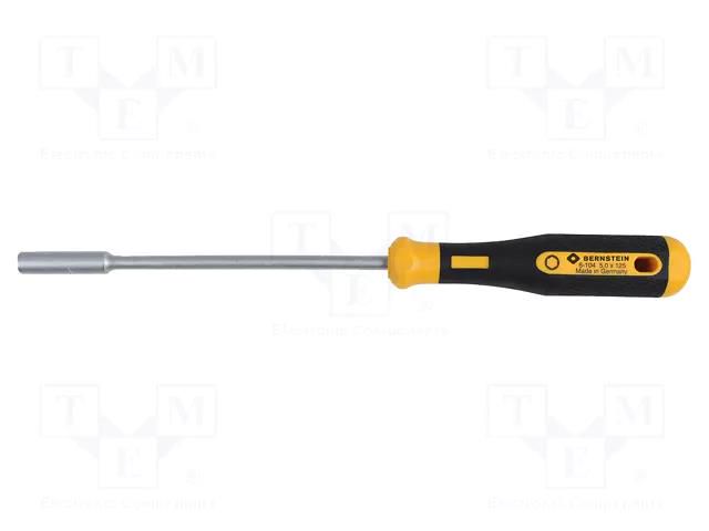 Screwdriver; 6-angles socket; HEX 5mm; Blade length: 125mm BERNSTEIN BRN-6-104