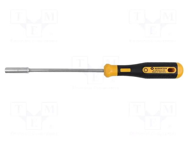 Screwdriver; 6-angles socket; HEX 5.5mm; Blade length: 125mm BERNSTEIN BRN-6-105
