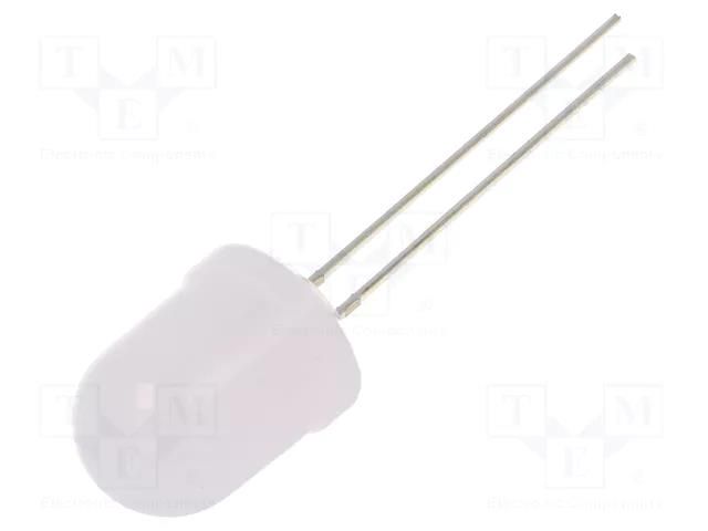 LED; white cold; 10mm; 1560÷2180mcd; 30°; Front: convex; 5VDC OPTOSUPPLY OSW5DKA132A-5V