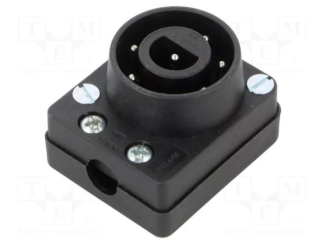 Connector: circular; plug; male; PIN: 8; for cable; screw terminal BULGIN PX0551