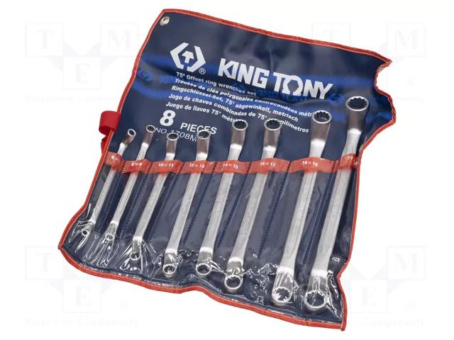 Wrench-set; box,bent; 8pcs. KING TONY KT-1708MR