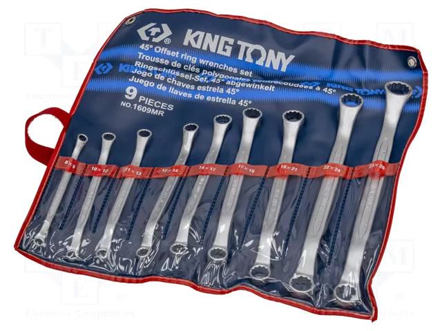 Wrenches set; box,bent; 9pcs. KING TONY KT-1609MR