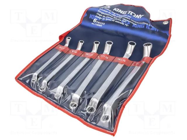 Wrenches set; box,bent; 6pcs. KING TONY KT-1706MR