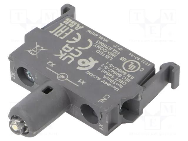 Illuminating unit; 22mm; Illumin: LED; for back plate; 24VAC ABB MLBL-01BW