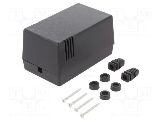 Enclosure: for power supplies; X: 69mm; Y: 114mm; Z: 63mm; black KRADEX Z16-ABS