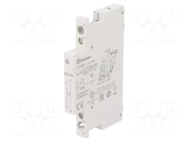 Auxiliary contacts; 22; side; Contacts: NC + NO FINDER 022.65
