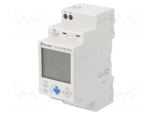 Programmable time switch; Range: 1min÷7days; SPDT; 110÷230VAC FINDER 12.61.8.230.0000