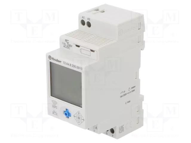 Programmable time switch; Range: 1min÷7days; SPST-NO; 110÷230VAC FINDER 12.A4.8.230.0010