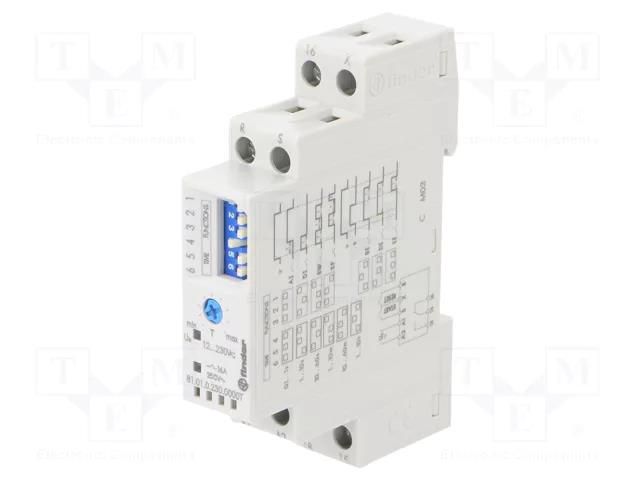 Timer; 0,1s÷10h; SPDT; 250VAC/16A; Usup: 12÷230VAC; 12÷230VDC; 81 FINDER 81.01.0.230.0000T