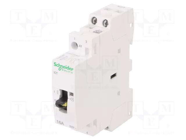 Contactor: 2-pole installation; 16A; 230÷240VAC; NO x2; IP20; ICT SCHNEIDER ELECTRIC A9C23712