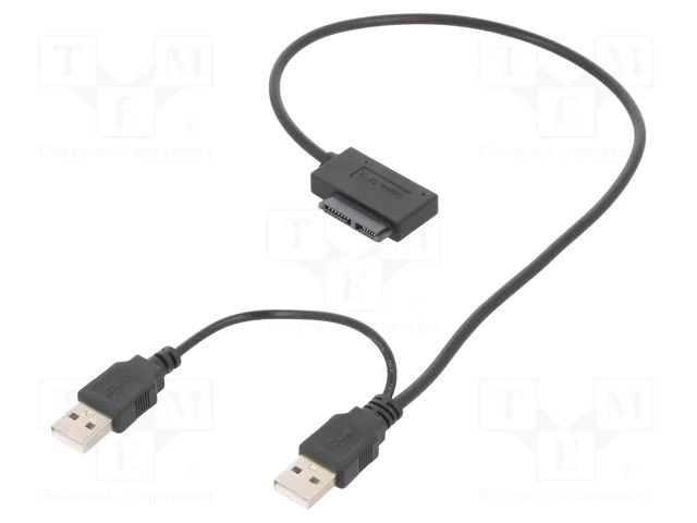 USB to SATA adapter; SATA plug,USB A plug x2; 0.5m GEMBIRD A-USATA-01
