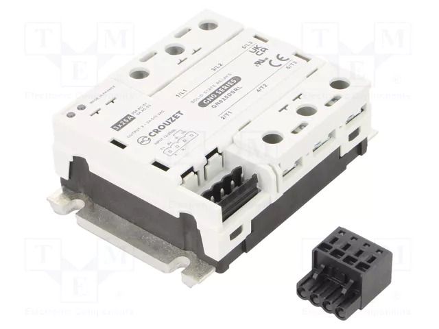 Relay: solid state; Ucntrl: 12÷30VDC; 50A; 24÷510VAC; GN0; 3-phase CROUZET GN025DSRL