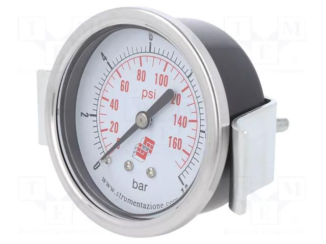 Manometer; 0÷12bar; non-aggressive liquids,inert gases; 63mm PNEUMAT M63A.NC012G14