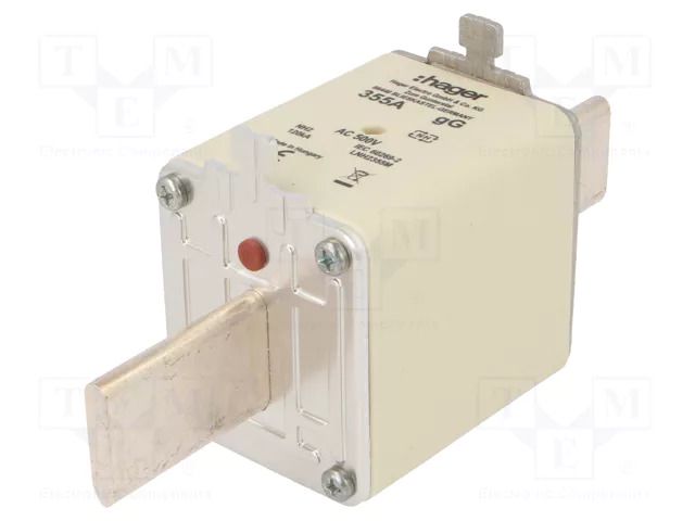 Fuse: fuse; 355A; 500VAC; gG; industrial; NH2 HAGER LNH2355M