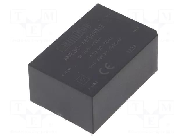 Converter: AC/DC; 30W; Uin: 176÷528VAC,248÷746VDC; Uout: 48VDC AIMTEC AME30-48S480JZ-B