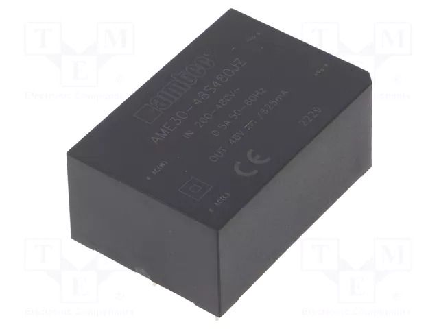 Converter: AC/DC; 30W; Uin: 176÷528VAC,248÷746VDC; Uout: 48VDC AIMTEC AME30-48S480JZ-B