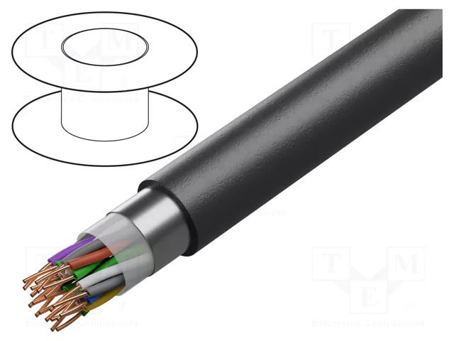 Wire; XzTKMXpw; 15x4x0.8mm; wire; Cu; Insulation: PE; black BITNER BITNER-TC0027